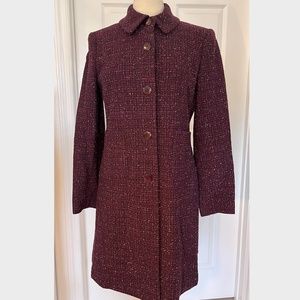 Women's Jones New York topper coat, purple, size 10